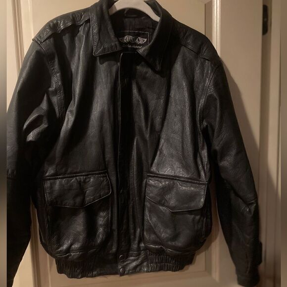 UNIK Black Leather Riding Jacket Size Large - Picture 3 of 16
